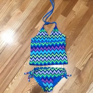 Justice Chevron Tankini Swimsuit